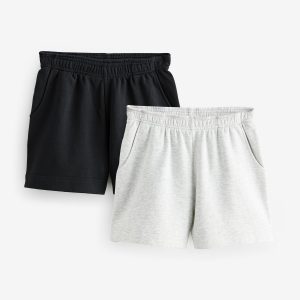 DALISER781 Grey Supersoft Peached Essentials Shorts 2 Pack