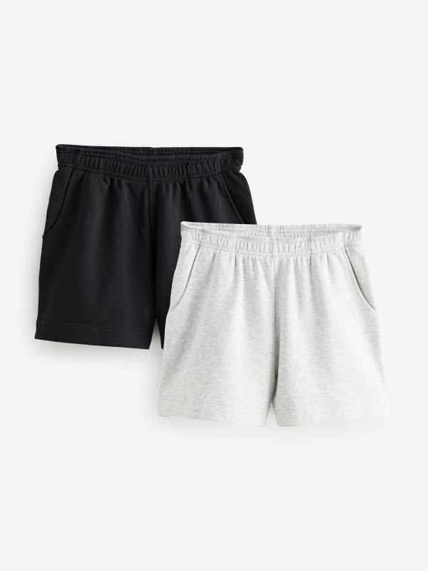 DALISER781 Grey Supersoft Peached Essentials Shorts 2 Pack