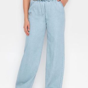 DALISER758 Long Tall Sally Blue LTS Tall Light Blue Drawstring Wide Leg Jeans