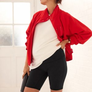 DALISER778 Black Maternity Sports Cycle Shorts