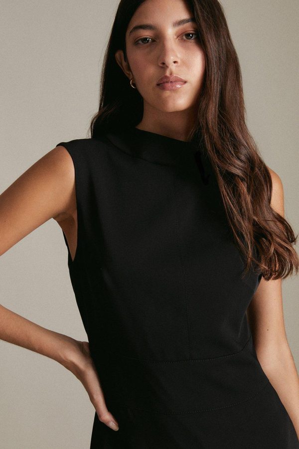 DALISER726 Soft Tailored High Low Midi Dress - Image 2