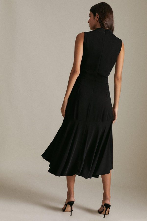 DALISER726 Soft Tailored High Low Midi Dress - Image 3
