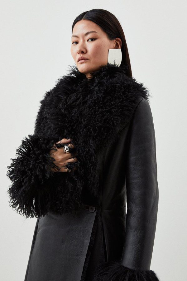 DALISER747 Leather Mongolian Cuff And Collar - Image 2