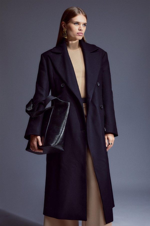 DALISER742 Wool Strong Shoulder Anti Fit Coat