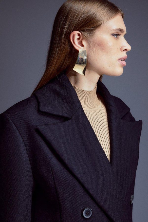 DALISER742 Wool Strong Shoulder Anti Fit Coat - Image 2
