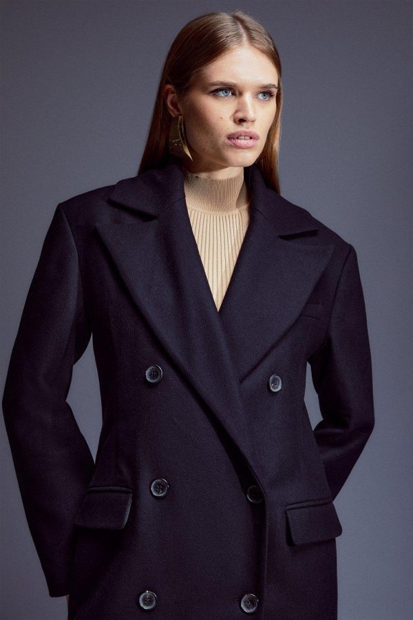 DALISER742 Wool Strong Shoulder Anti Fit Coat - Image 4