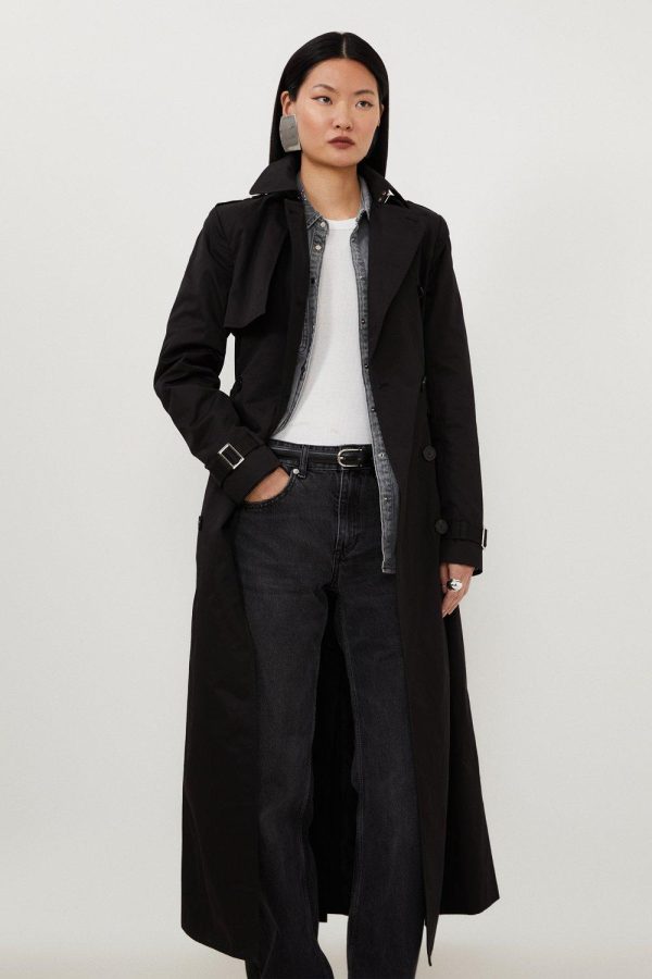 DALISER744 Tailored Classic Belted Trench Coat