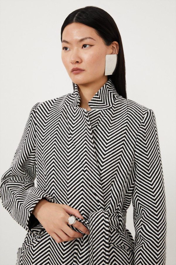 DALISER756 Tailored Notch Neck Belted Midi Coat - Image 2