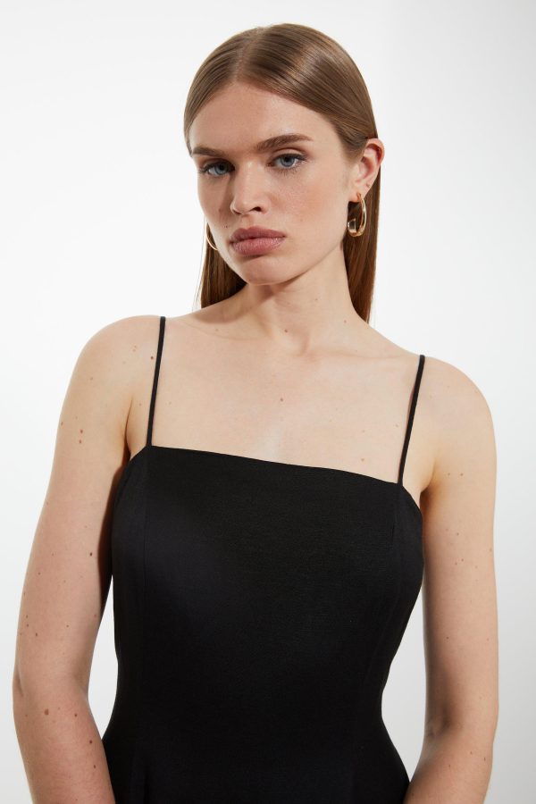 DALISER729 Viscose Linen Woven Strappy Maxi Dress - Image 2