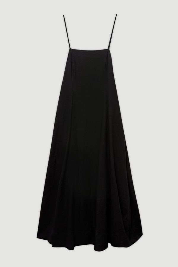 DALISER729 Viscose Linen Woven Strappy Maxi Dress - Image 4